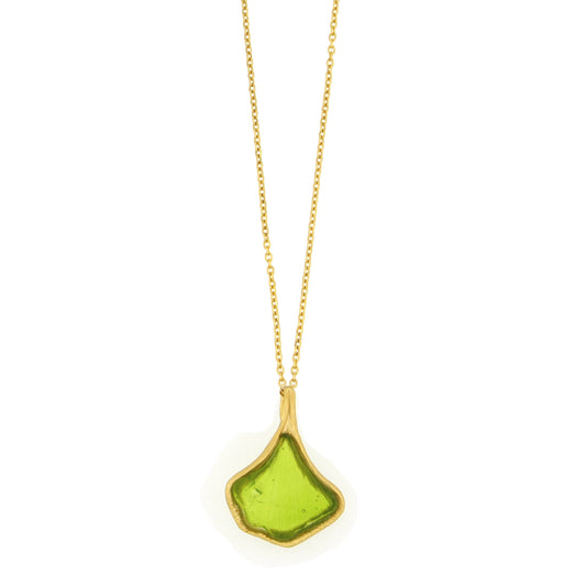 Ginkgo 16" Adj. Leaf Pendant