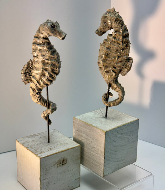 Seahorse Ceramic Sculpture by Gail Cozart Williams