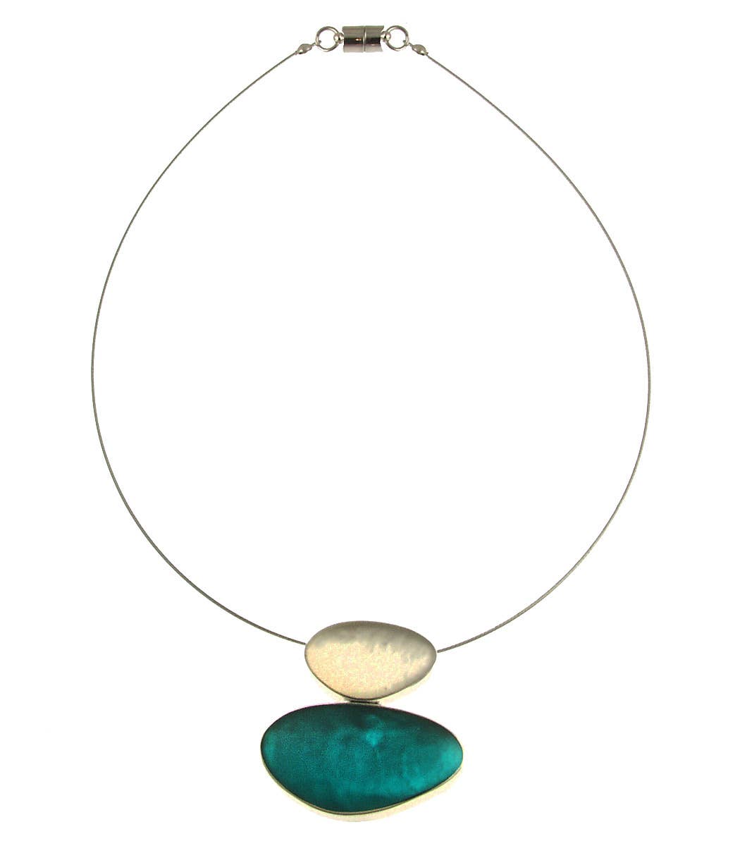 Two Pebbles Pendant Necklace