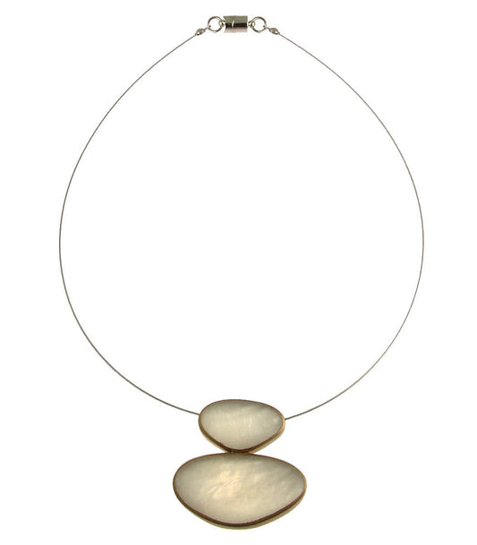 Two Pebbles Pendant Necklace