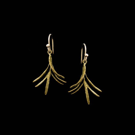 Petite Herb Rosemary Wire Earrings