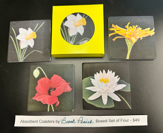 “Flowers” Coaster Set by Brook Penick