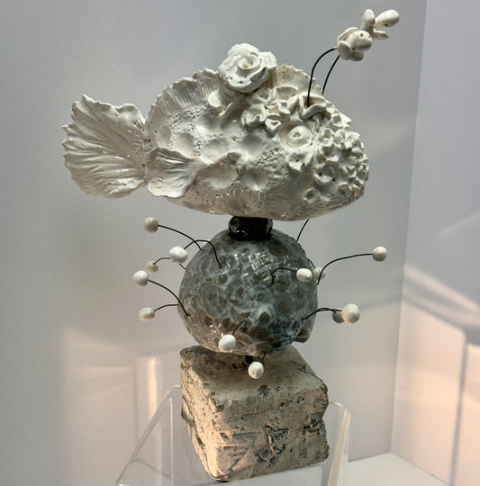 Ceramic Poisson de Fleurs by Gail Williams