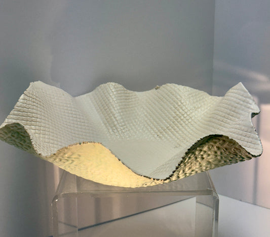 Grid Wave Bowl Seafoam by Gail Williams