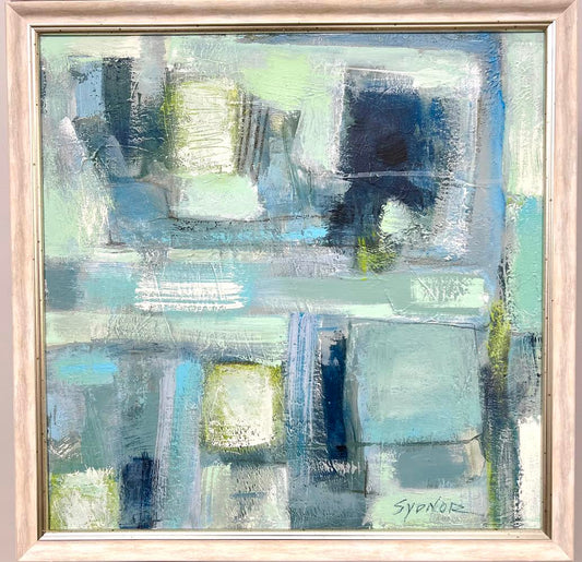 “Blue Green Cubes l” by Sydnor Greene