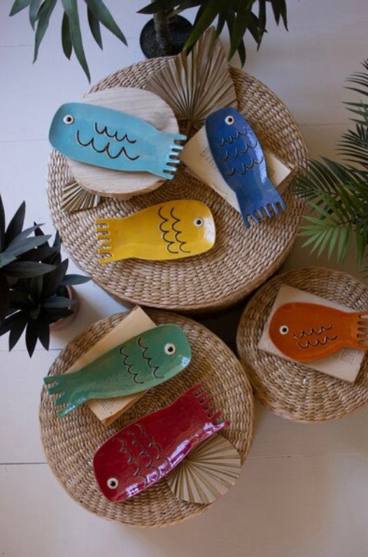 Colorful Ceramic Fish Plates