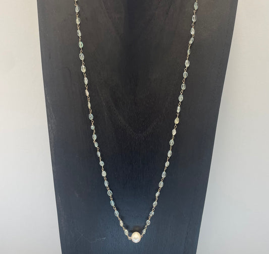 Rosary Bead with Pearl Necklace