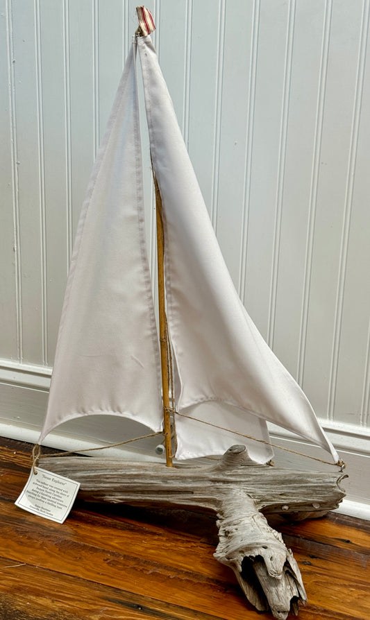 Driftwood Sailboat “Neuse Explorer” by Elaine Hinchman