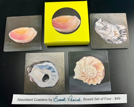 “Sea Shells” Coaster Set by Brook Penick