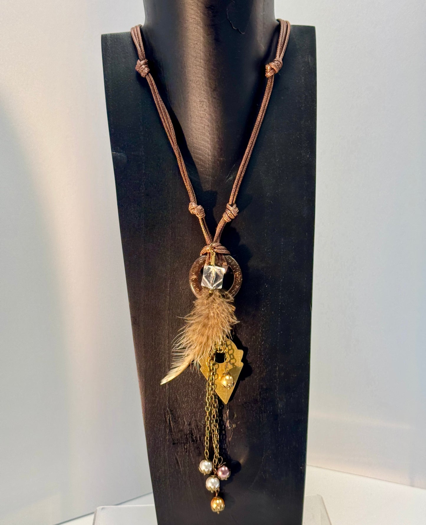 Knotted Leather Necklace by Gail Williams