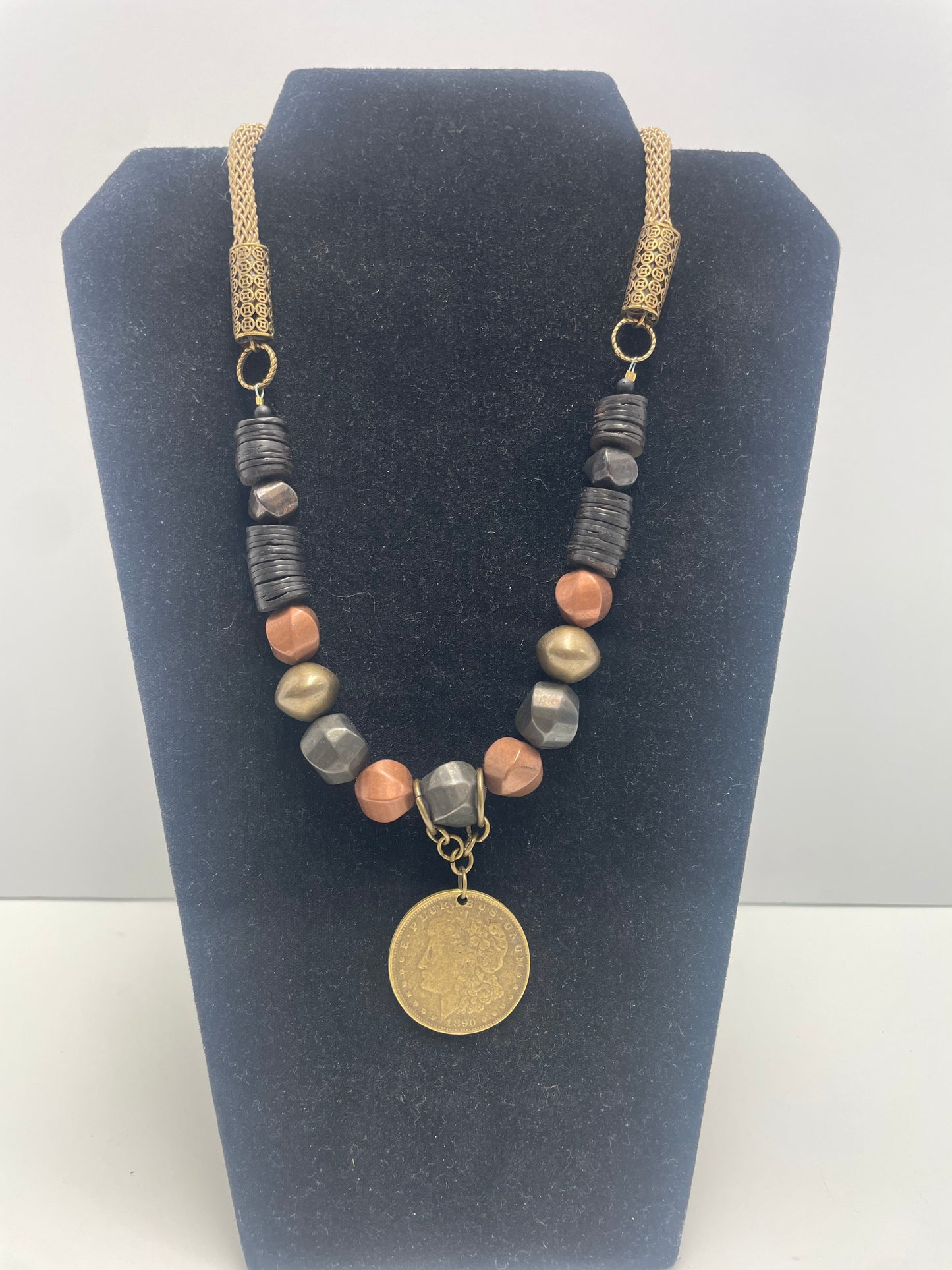 Bronze Medallion Necklace by Gail Williams