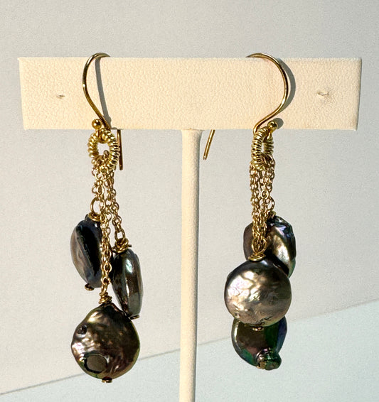 Freshwater Coin Pearl Earrings