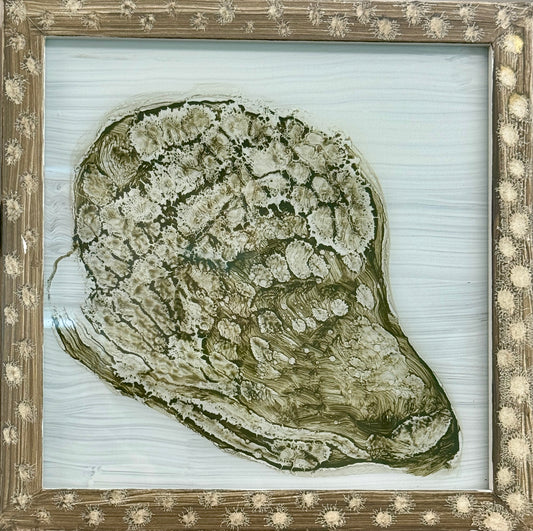 “Oyster Reverse Painting” by Garland Mattox