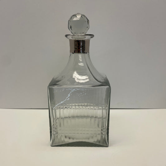 Decanter Square Cut Glass Prismatic