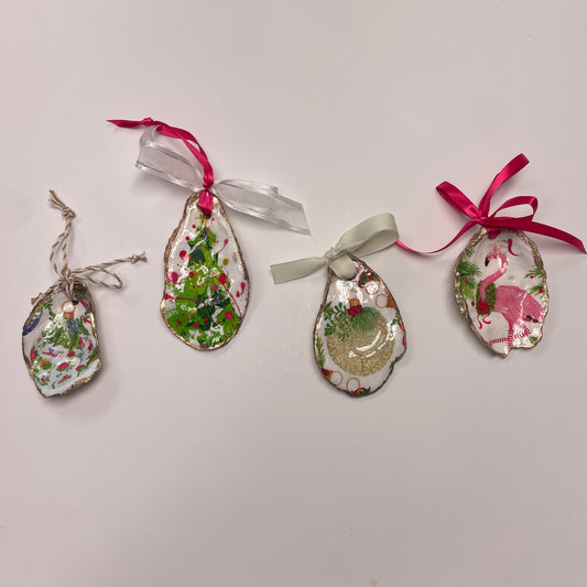 Decopaged Shell Ornaments by Allyson Gray Edwards