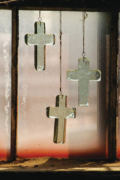 Glass Cross Suncatcher