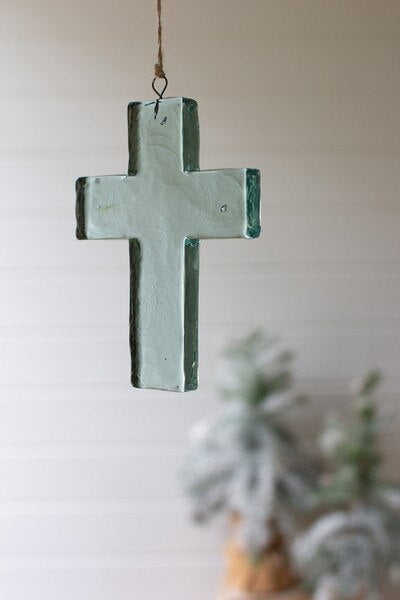 Glass Cross Suncatcher