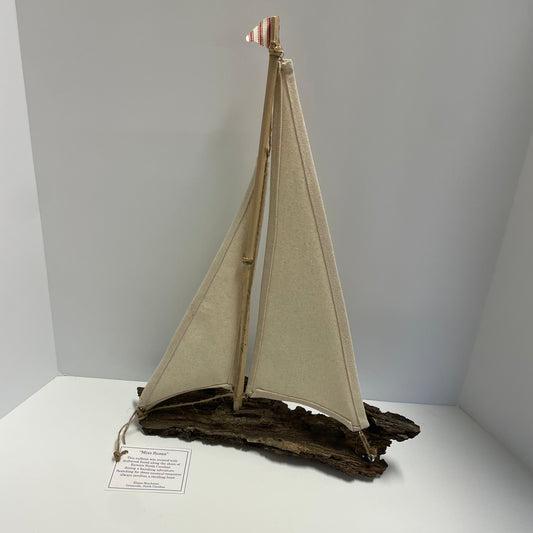 Driftwood Sailboat “Miss Susan” by Elaine Hinchman