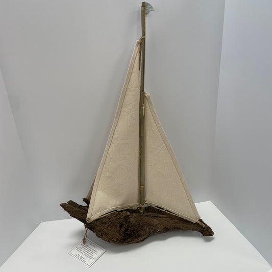 Driftwood Sailboat “Mary Lou” by Elaine Hinchman