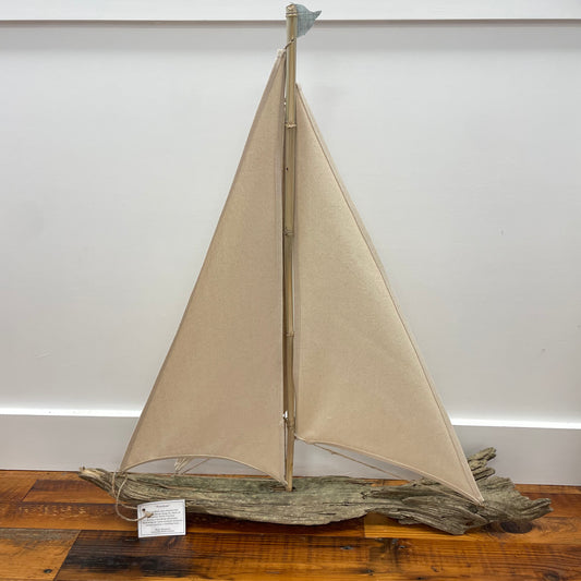 Driftwood Sailboat “Freedom” by Elaine Hinchman