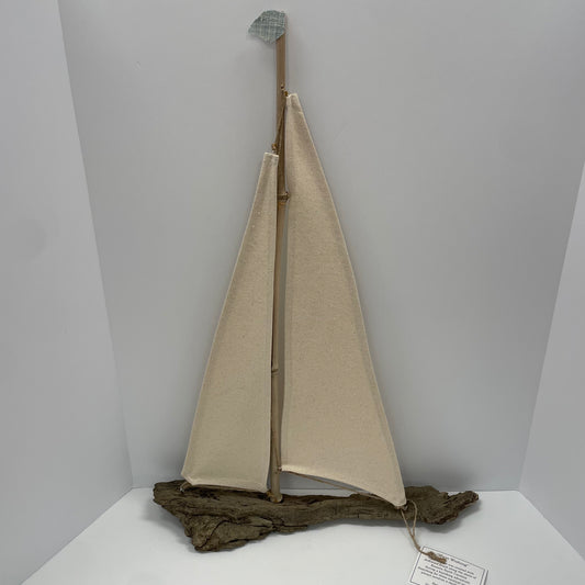 Driftwood Sailboat “Wave Wishing” by Elaine Hinchman