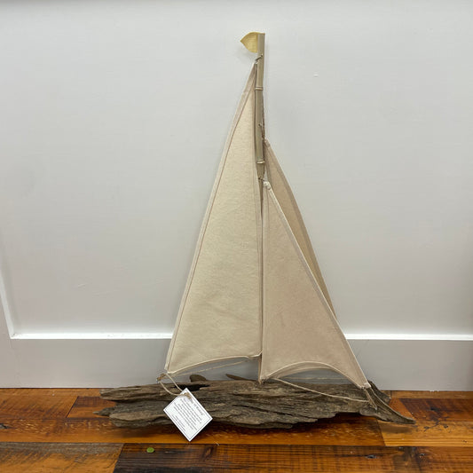 Driftwood Sailboat “A Day of Wishing” by Elaine Hinchman