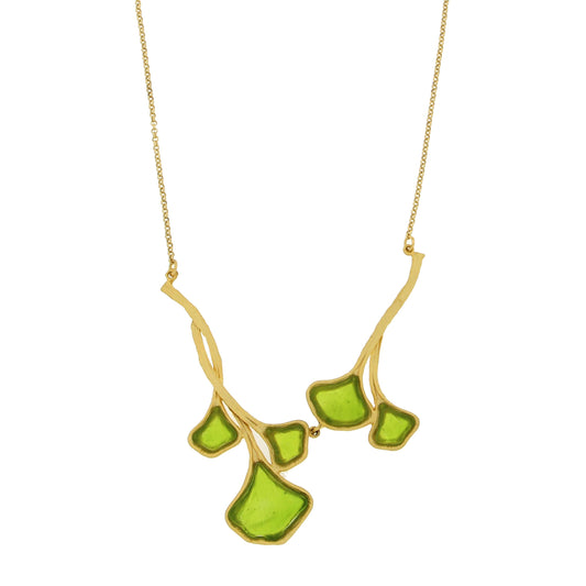 Ginkgo 16" Adj. Leaf Necklace